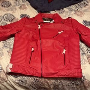 RED LEATHER JACKET